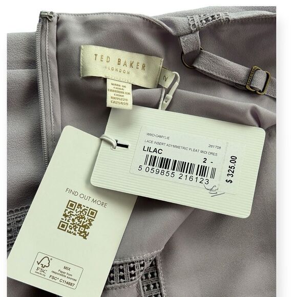 TED BAKER Camylie Lace Insert Midi Dress NWT - Picture 9 of 11